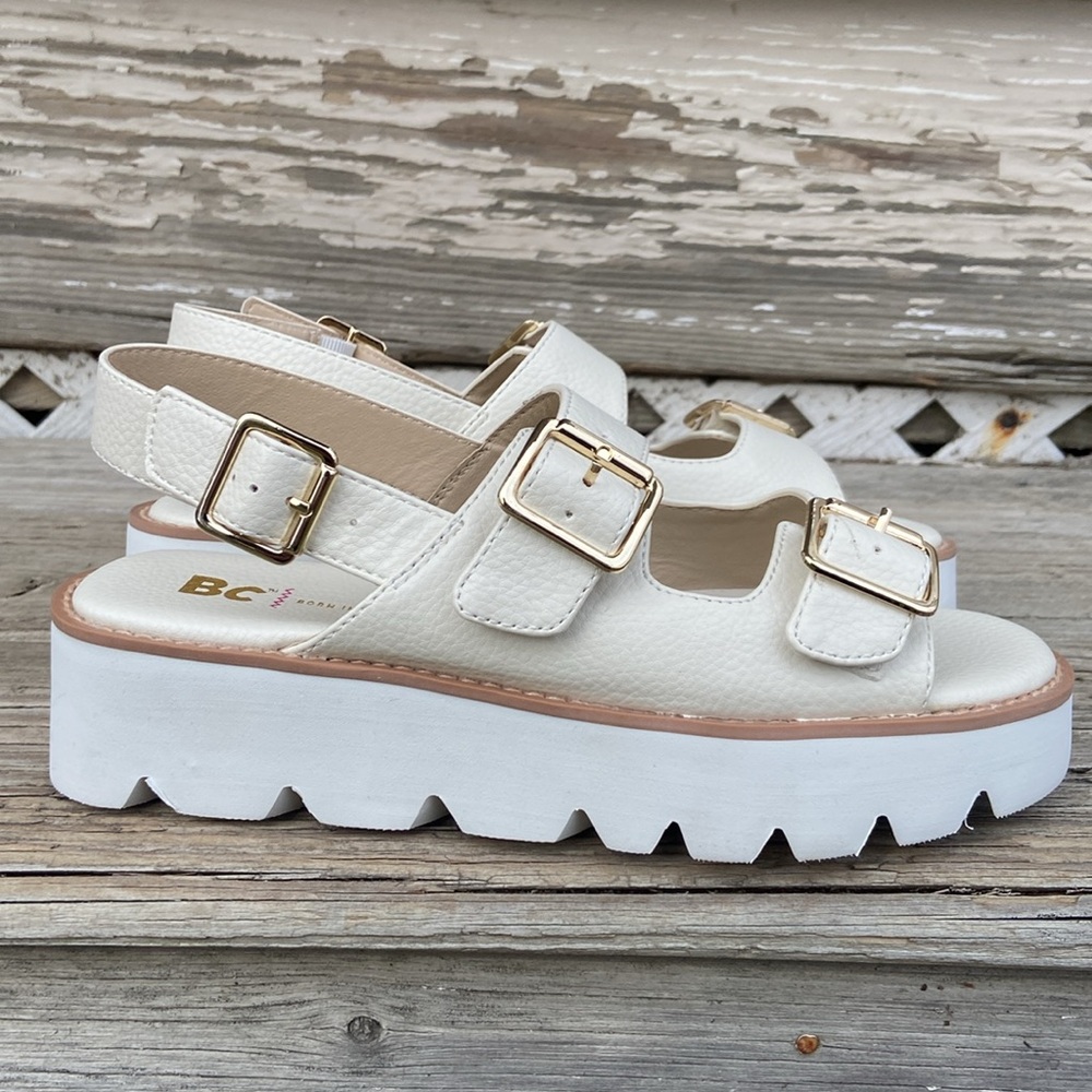 Anthropologie BC Footwear It's Happening Vegan Leather Sandal Women's Size 7.5 - Picture 9 of 14